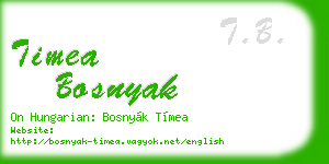 timea bosnyak business card